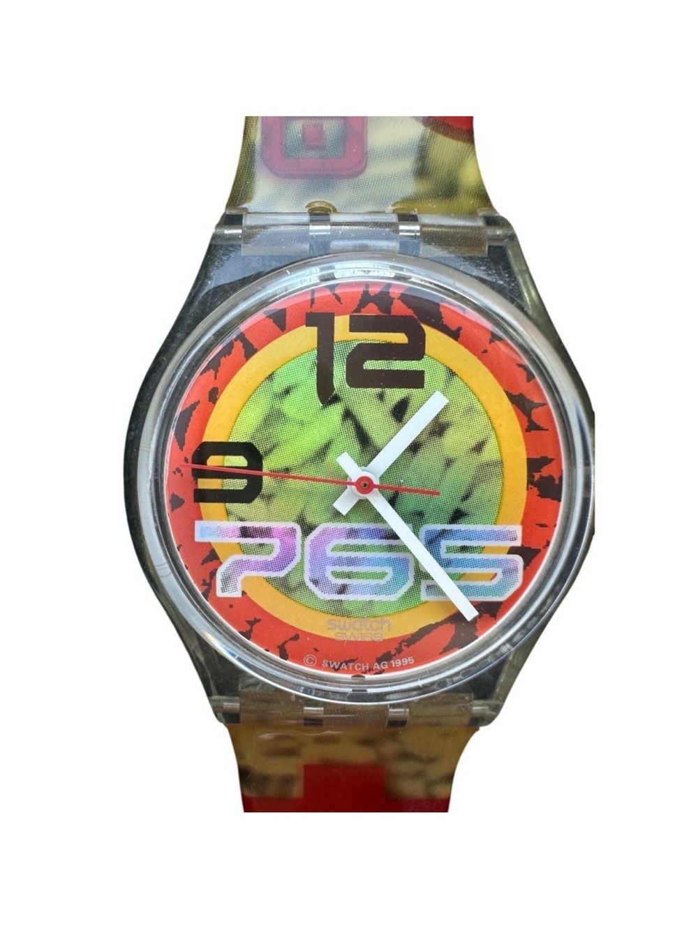 Swatch Wristory GK201 The Club 1995 Vintage Watch Multi-Color Swiss Made NIB